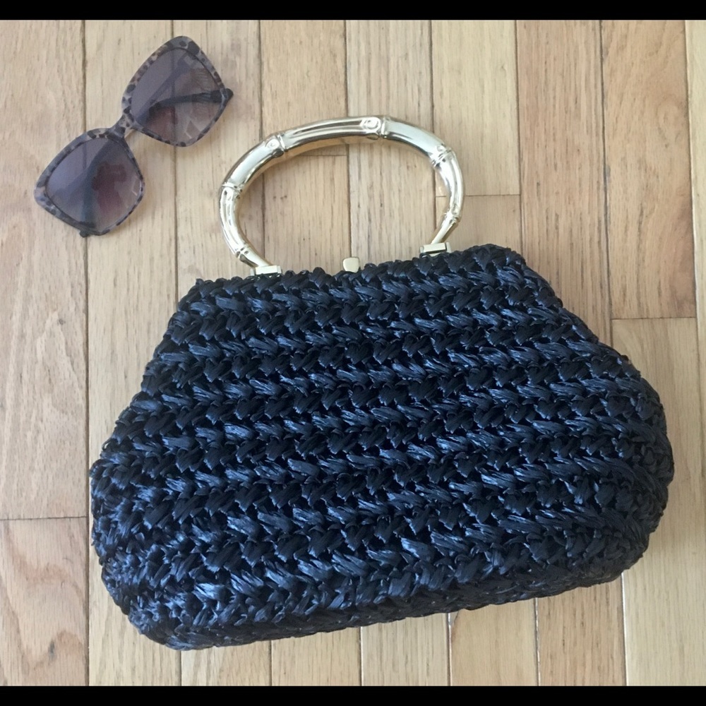 Vintage / retro straw handbag